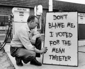 vintage man updating gas price sign