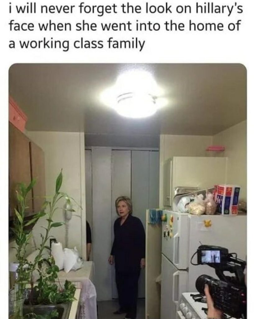 hillary clinton at voters home
