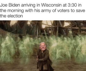 joe biden arrives with army of voters
