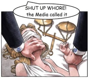 justice held down by media