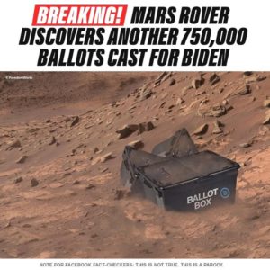 mars rover discovers ballots