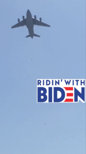 airplane climbing ridin with biden
