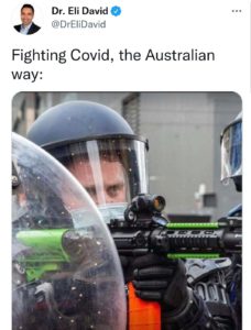 australia covid protest police