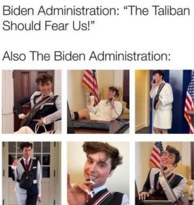 benny drama in the white house in various poses