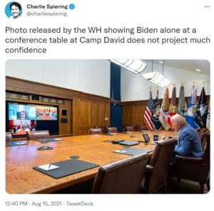biden alone conference table camp david