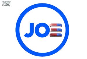 joe logo blue with american flags