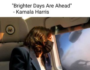 kamala harris plane window brighter dys are ahead
