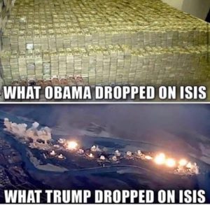 obama vs trump with isis
