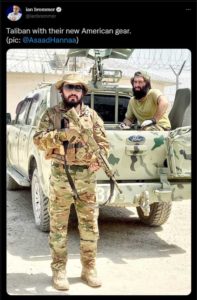 taliban in american gear and equipment