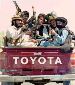 taliban in pickup truck