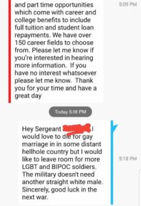 text from military recruiter