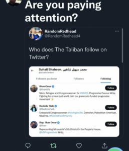who does taliban follow on twitter