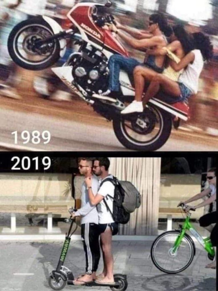 young men in 80s vs young men now