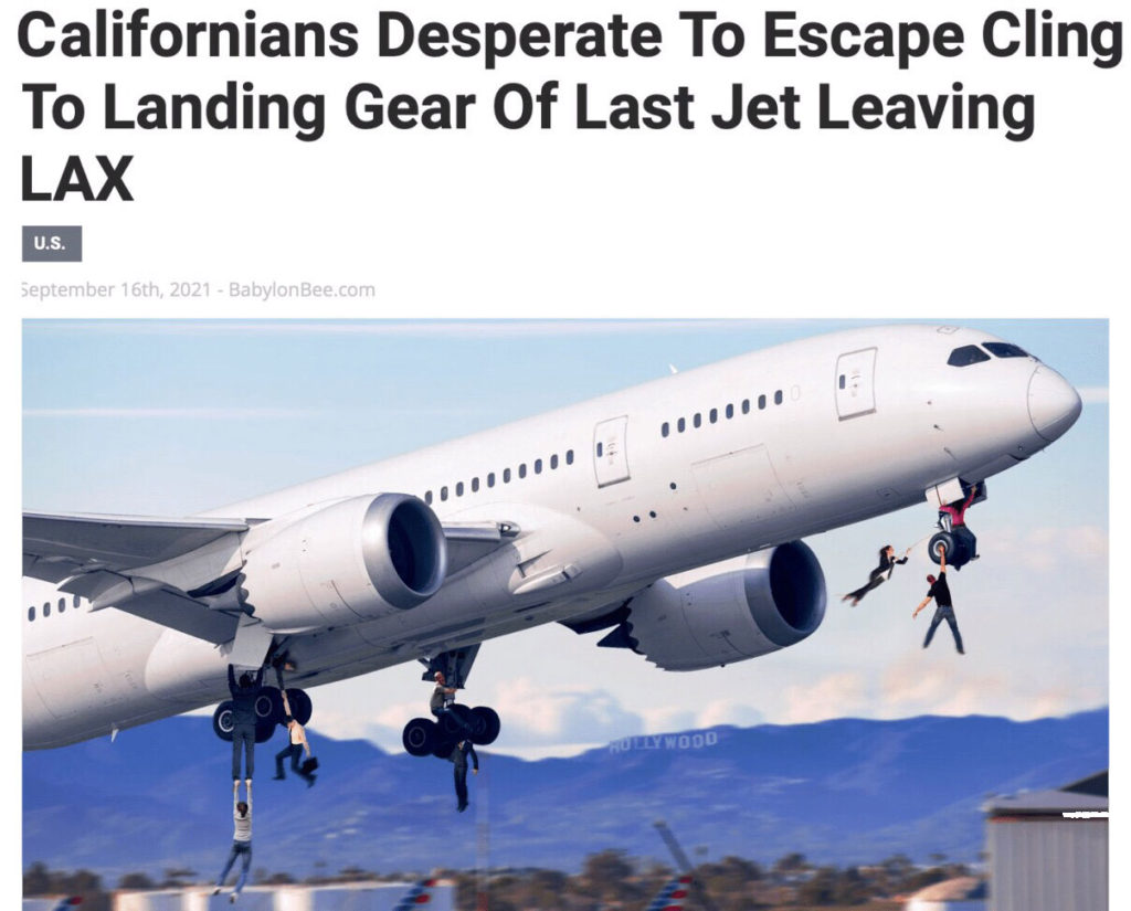 californians escaping