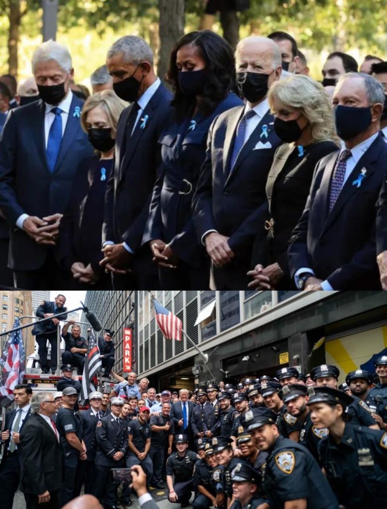 obama biden trump 9-11 ceremony nyc