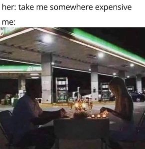 date at an expensive restaurant