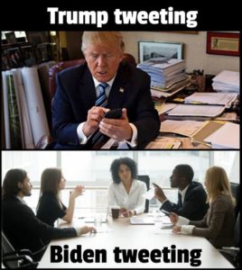 Read more about the article Trump tweeting, Biden tweeting