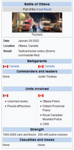 2022 freedom convoy wikipedia entry