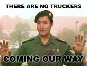trudeau there are no truckers