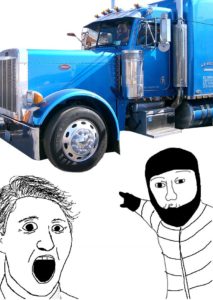 angry blue jacket man ottawa pointing at truck