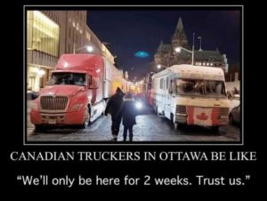 canadian truckers ottawa two weeks