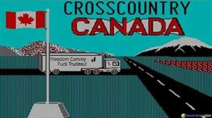 cross country canada freedom convoy pixel bit art retro video game