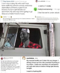 people angry at trucks honking in ottawa