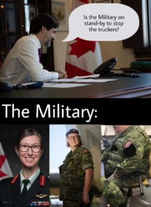 trudeau canada military truckers