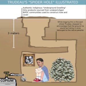 trudeau in bunker with cash
