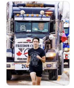 trump chasing trudeau in truck