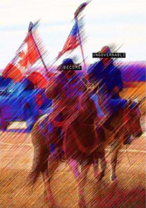 two cowboys american flag canadian flag hockey sticks become ungovernable