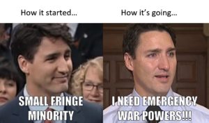 Read more about the article panicking Trudeau