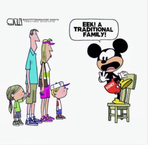 mickey mouse scared of family