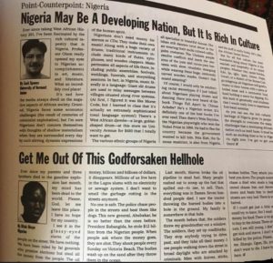 Read more about the article point-counterpoint: Nigeria