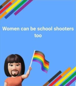 women can be woman holding pride flag