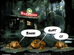 budweiser frogs bankruptcy