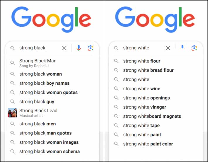 Read more about the article Google: strong black vs. strong white